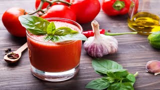 Recette  Gaspacho aux tomates [upl. by Naliorf]