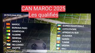 Maroc 2025 voici les 24 qualifiés pour la prochaine CAN [upl. by Deroo288]