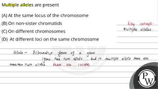 Multiple alleles are present [upl. by Ahsiekram]