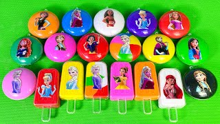 Disney Princesses Slime Looking For Clay With Mixed Shapes  Satisfying Slime ASRM [upl. by Atinrev]