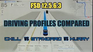 Comparing New Highway Driver Profiles  FSD 12563 [upl. by Arehsat625]