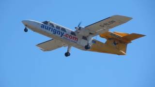 Classic Aurigny Trislander GRLON Guernsey takeoff [upl. by Cassil96]