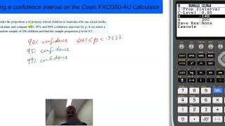 Finding a confidence interval on the Casio FXCG50 AU Calculator [upl. by Yggep780]