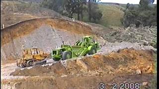 Terex scrapers working on road realignment Rotorua NZ part1 [upl. by Nagear]