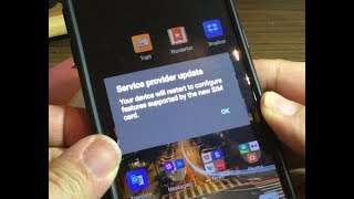 Service Provider Update hangs phone when swapping SIM cards  How to Fix on Samsung Galaxy S7 [upl. by Ardnalahs]