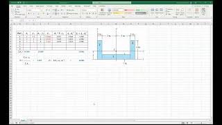 Cshape centroid and centroidal area moment of inertia calculation [upl. by Eikcuhc]