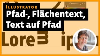 Illustrator Pfadtext Flächentext Text auf Pfad TouchType [upl. by Ynamad]