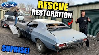 Secretly Restoring our Uncles 1972 Ford Torino After SITTING for 17 Years [upl. by Hallett]