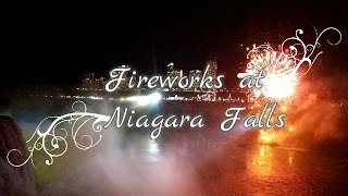 Spectacular Fireworks over Niagara Falls  Canadian Festival of Lights in Winter [upl. by Leizahaj]