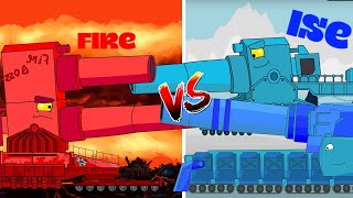 Fire tank dora vs ice tank super dora  cartoons about tanks GERANDGERAND [upl. by Hamrnand]