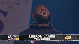 Team LeBron Introduction  2022 NBA All Star Game [upl. by Tirma]