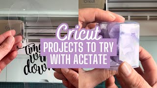 3 Acetate Craft Ideas To Make With Your Cricut Explore Air 2 [upl. by Brinson]