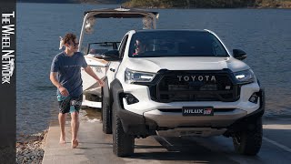 2023 Toyota Hilux GR Sport  Frosted White  Driving Interior Exterior Australia [upl. by Yttel945]