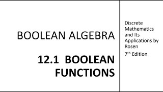 Boolean Algebra  Discrete Mathematics [upl. by Handler]