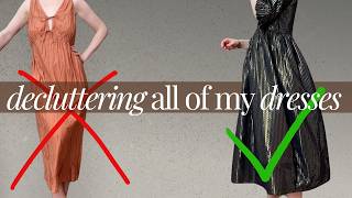 Decluttering my entire DRESS wardrobe from casual dresses to fancy dresses every single dress [upl. by Resiak]