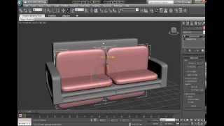 Sofa in 3ds max 2010wmv [upl. by Llerad321]