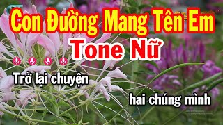 Karaoke Con Đường Mang Tên Em Tone Nữ  Am  Nhạc Sống Mới  Karaoke Tuấn Cò [upl. by Eilliw]