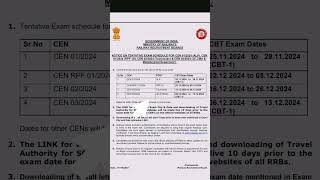 Finally Exam date announced 🥲rrbexam2024 rrbje rrb exampreparation timemanagement [upl. by Edobalo]