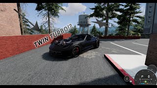 BeamNG  Twin Turbo Corvette C7 Cruise and Pulls Around West Coast [upl. by Ahsi668]