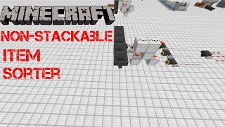 Minecraft Bedrock Redstone Nonstackable item sorter [upl. by Durno]