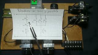 conexión de pulsadores en serie y paralelo funcionamiento [upl. by Duffie]