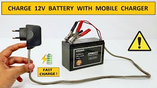 12 Volt Power Supply for 100Ah Battery Charger using Mobile Charger  220v AC to 12v DC [upl. by Radec46]