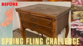 BEFORE and AFTER Furniture Makeover  Repurpose old Sewing Cabinet  Flip with Me  Spring Fling [upl. by Balough]