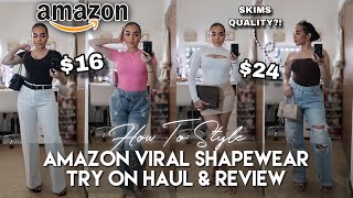 AMAZON VIRAL SHAPEWEAR TRY ON HAUL REVIEW  HOW TO STYLE  SHAPERX SHAPEWEAR UNDER 30 [upl. by Eilrebma]