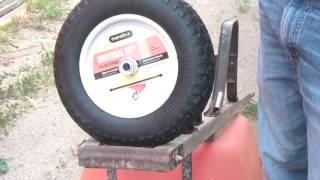 How to change a wheelbarrow tire to FLAT FREE [upl. by Nabalas942]