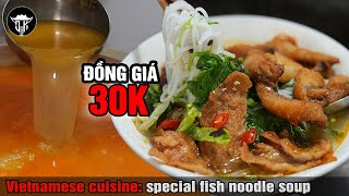 Hanoi food  Bún cá VỊ ĐẶC BIỆT rất rẻ rất đông  Delicious Vietnamese fish noodle soup [upl. by Akcira]