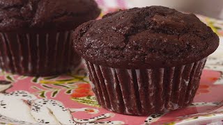 Chocolate Yogurt Muffins Recipe Demonstration  Joyofbakingcom [upl. by Daveda895]