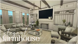 Bloxburg  Elegant Realistic TwoStory Farmhouse  Roblox  House Build [upl. by Tali]