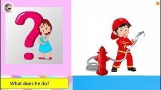 What Does He Do Hes A Firefighter Popular Songs In English For Kids [upl. by Eynenihc]