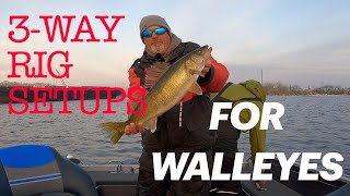 PULLING 3WAY RIGS FOR WALLEYES TIPS amp TRICKS [upl. by Garretson]