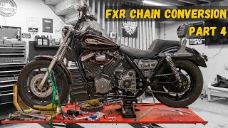 Harley Davidson FXR Chain Conversion  Part 4 [upl. by Nosned]