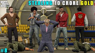 GTA 5  STEALING ₹10 CRORE GOLD FROM BANK MANAGER  GAMEPLAY 8 [upl. by Sirron106]