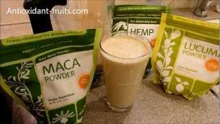 Navitas Naturals KISS Smoothment 2013 Maca Shake Smoothie  Antioxidantfruits [upl. by Hattie]