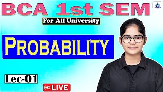 BCA 1st SEM  Mathematics  PROBABILITY DAY01  By Neha Mam bca [upl. by Metcalf]