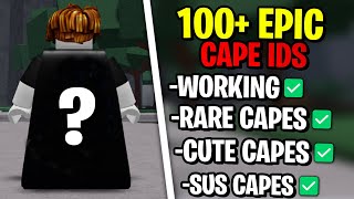 100 SUPER RARE CAPE IDS TO USE🔥  ROBLOX Strongest Battlegrounds Cape ids [upl. by Ellenrahs]