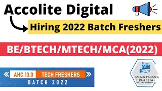 Accolite Digital Hiring Challenge  Eligible BEBTECHMTECHMCA 2022 Batch Off campus drive 2022 [upl. by Legyn]