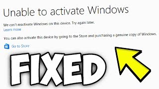 Fix quotWe cant reactivate Windows on this device Try again laterquot Error on Windows 10 [upl. by Ximena699]