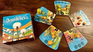 Dandelions is Delightful  dice rolling area control and Mancala all in one [upl. by Divadnahtanoj80]