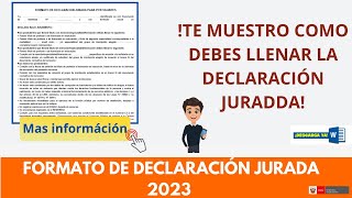 NOMBRAMIENTO DOCENTE 2023  𝐃𝐄𝐂𝐋𝐀𝐑𝐀𝐂𝐈𝐎́𝐍 𝐉𝐔𝐑𝐀𝐃𝐀 [upl. by Quirita]