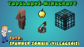 Minecraft Tuto Spawner zombie villageois [upl. by Lyndel]