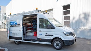 Volkswagen Crafter Sortimo HVAC Van 2019 Exterior Interior SlideShow [upl. by Sinnylg]