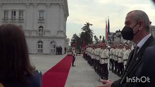 Raw Video Ceremonial Greetings at Government of North Macedonia for Kosovo PM Albin Kurti [upl. by Ardiedak]