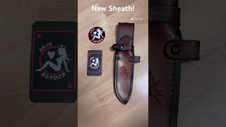 New Sheath for my Vehement Knives K2 by Jenna Martin of Skin Bender Leather Works [upl. by Onid]