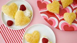 Puff Pastry Heart Valentines Day Dessert for Kids  Weelicious [upl. by Ethbin891]