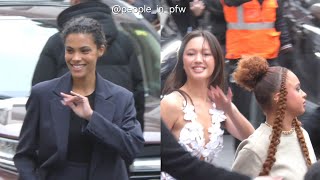 Tina Kunakey Lily Chee and Paola Locatelli  Valentino FW fashion show in Paris  03032024 [upl. by Carolynn]