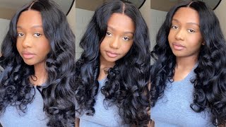 Super Quick amp Easy Closure Wig Install  PreCurled PreBleached amp PreCut Lace  Ft Celie Hair [upl. by Evadnee]